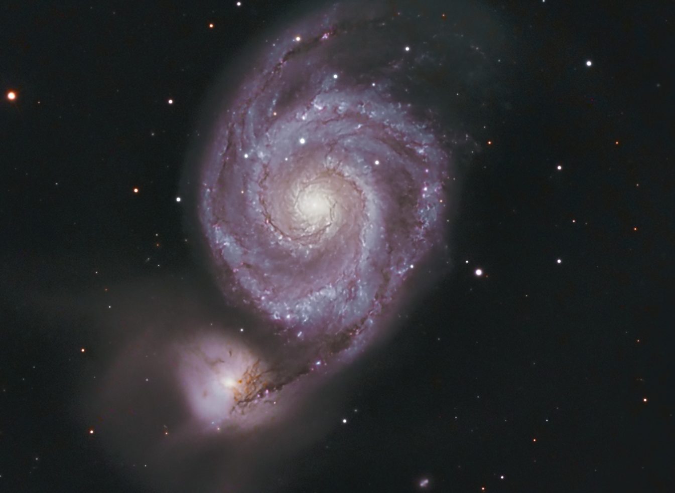 M51 Whirlpool Galaxy Arp85 NGC5194 NGC5195