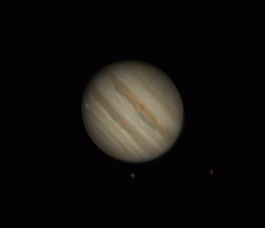 Jupiter am 30.12.2023 Animation von 20:52 bis 21:13 MEZ (21 Min.)