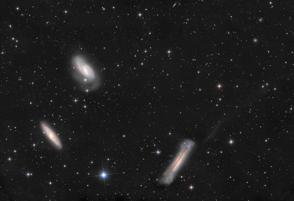 M 65, M 66, NGC 3628 Leo-Triplet