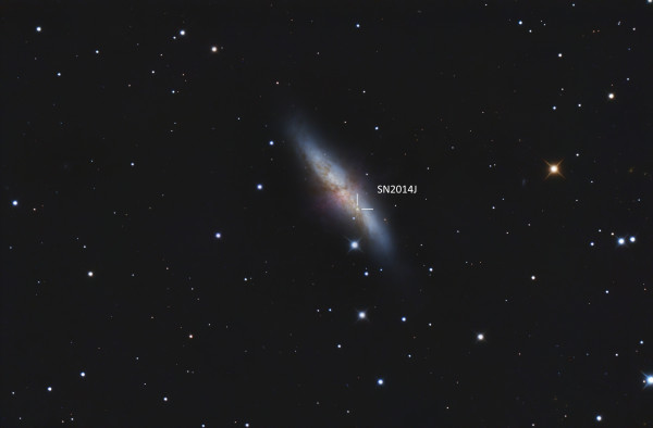 M 82 mit Supernova 2014J