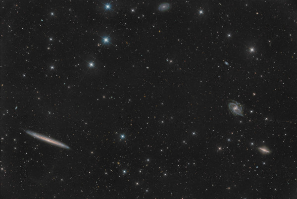 NGC 5907, NGC 5905 & NGC 5908
